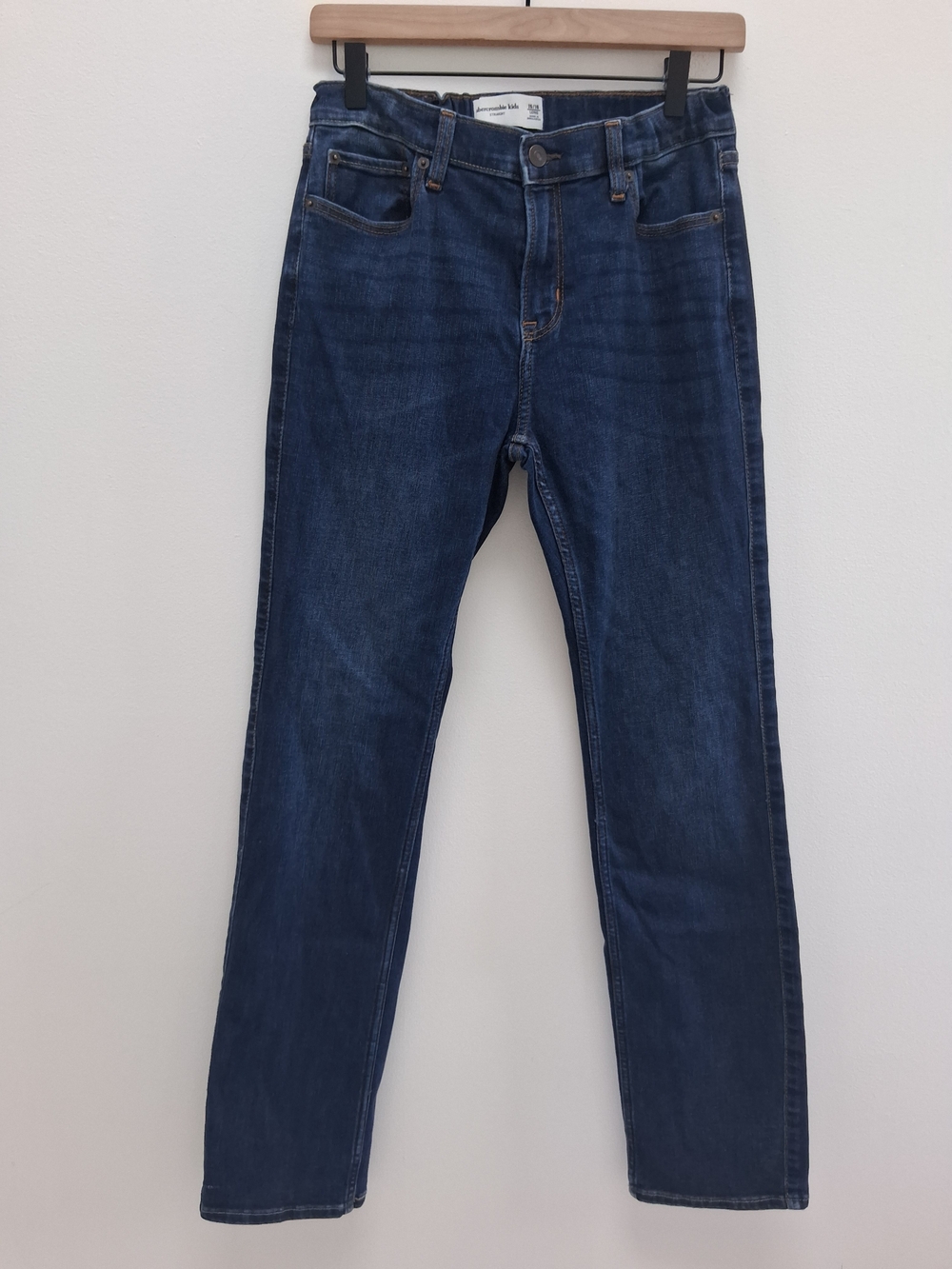 Abercrombie Kids' Straight Leg Denim Jeans Long Size 15/16 Years Classic